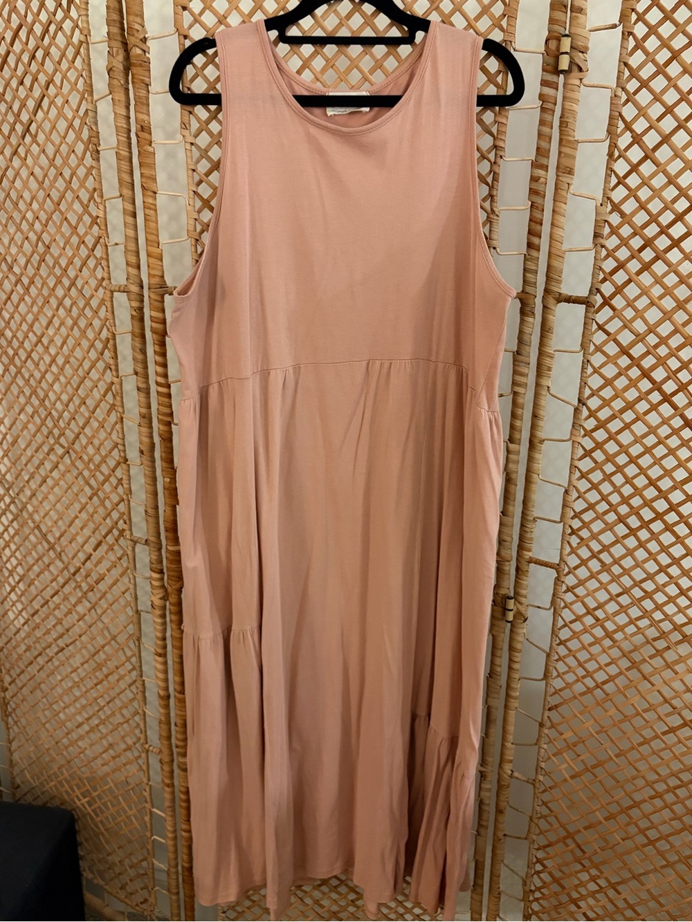 Women’s Sleeveless Blush Pink Maxi Dress - Lightweight Summer Dress